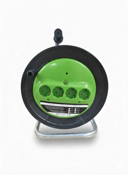 KABLO MAKARASI IŞIKLI BOŞ 50 METRE KAPASİTELİ 4 GİRİŞLİ ürün görseli 1