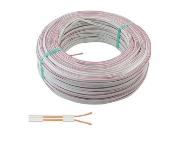 2x0.75 KORDON HOPARLÖR KABLOSU 100 METRE BEYAZ ürün görseli 1