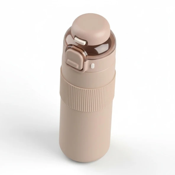 Paslanmaz Çelik Termos 700 ml-Tektuşla Açılır Çift Kullanımlı Kapak ürün görseli 1