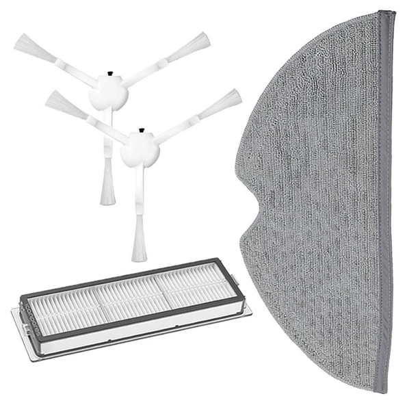 Xiaomi İle Uyumlu Mi Robot vakum 2 Pro + Robot Süpürge Hepa Filtre Mop Bezi Yan Fırça 2Ad ürün görseli 1