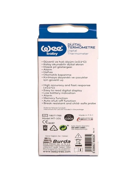 Wee Baby 301 Dijital Termometre - Resim 3