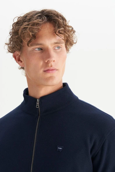 Erkek Selanik Full Zip Sweatshirt Navy Navy L - Resim 5