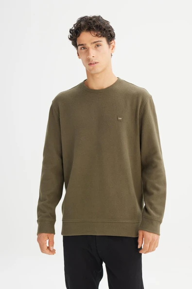 Erkek Selanik Sweatshirt Khaki Khaki L ürün görseli 1