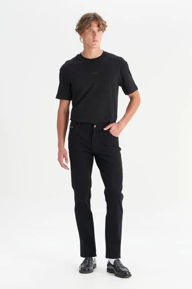 Texas Slim Denim Pantolon Black Black 34 30 - Resim 4