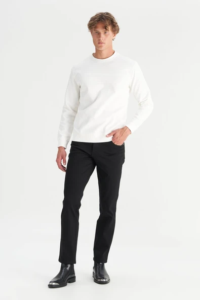 Erkek Interlock Sweatshirt White White M - Resim 3