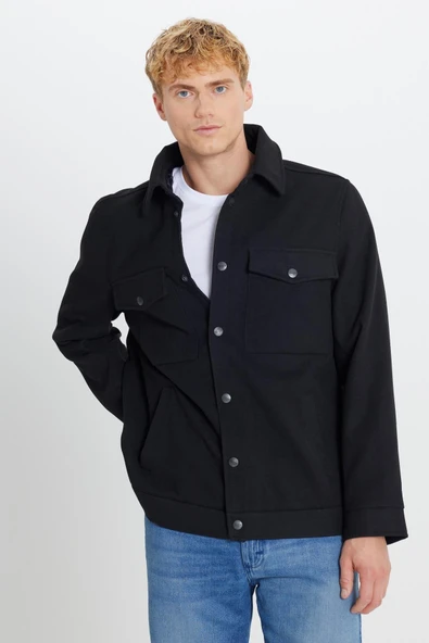 Erkek İnce Ceket Black Black S ürün görseli 1