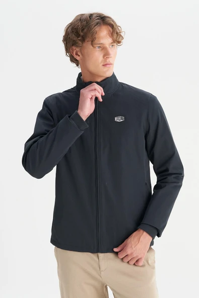 Erkek Bomber Ceket Black Black L - Resim 4