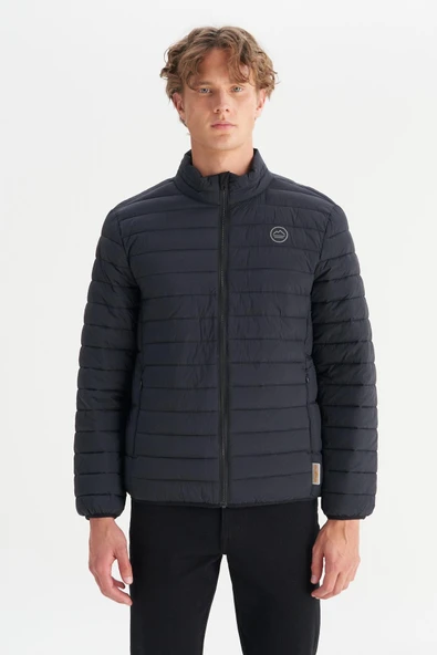 Erkek İnce Şişme Mont Black Black L ürün görseli 1