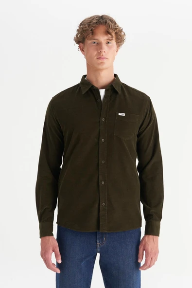 Erkek Kadife Gömlek Ivy Green Ivy Green XXL ürün görseli 1