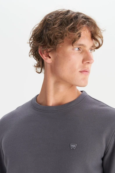 Erkek Selanik Sweatshirt Gray Gray XL - Resim 4