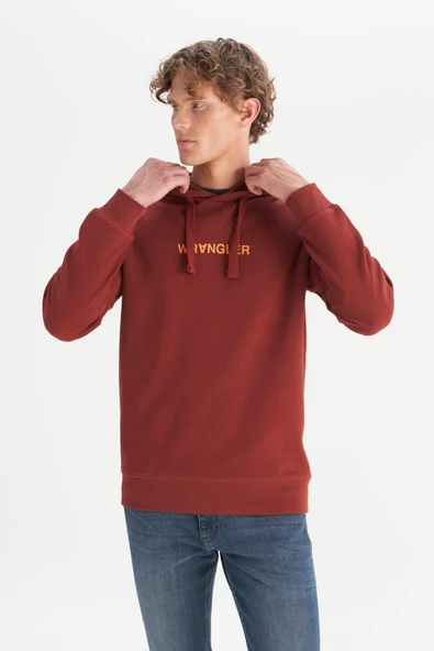Erkek Big Logo Sweatshirt Wine Wine S - Resim 4