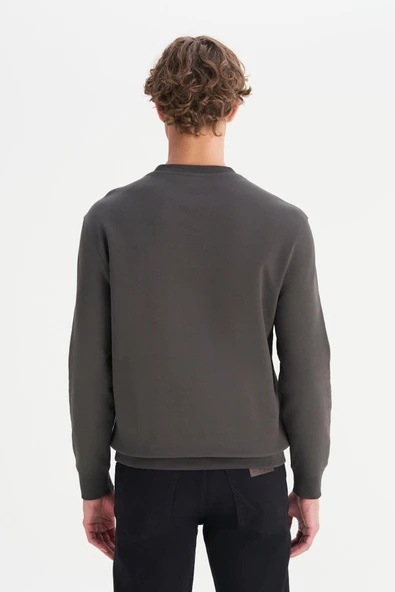 Erkek Patch Logo Sweatshirt Faded Black Faded Black S - Resim 2