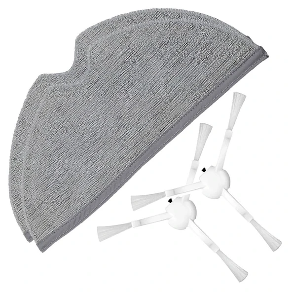 Xiaomi İle Uyumlu Mi Robot vakum 2 Pro + Robot Süpürge Yan Fırça Mop Bezi 2 li Paket - Resim 2