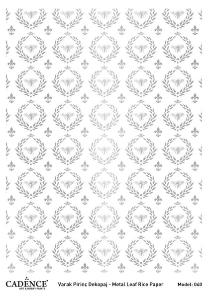 Cadence Gümüş Varak Pirinç Dekoapaj Kağıdı - Model 40 ürün görseli 1