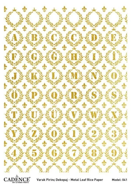 Cadence Altın Varak Pirinç Dekoapaj Kağıdı - Model 41 ürün görseli 1