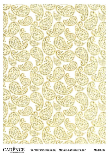 Cadence Altın Varak Pirinç Dekoapaj Kağıdı - Model 07 ürün görseli 1