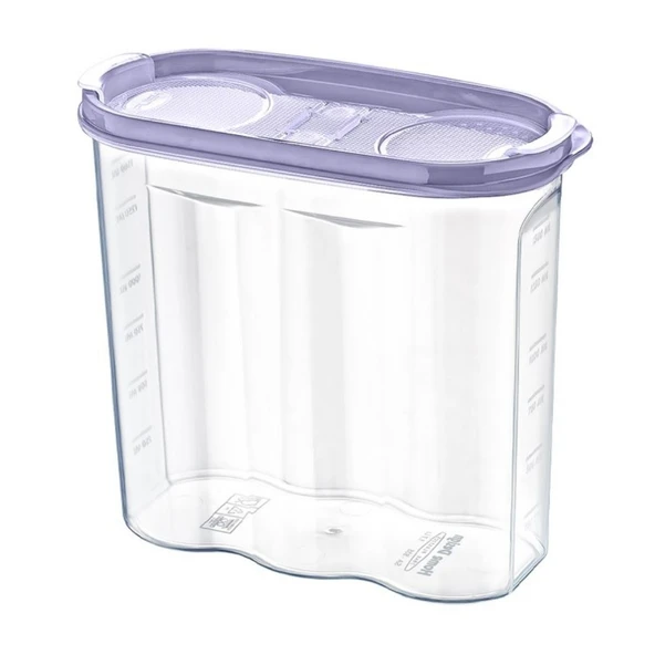 2 Kapaklı Ölçekli Erzak Kuru Gıda Saklama Kutusu Kabı - 1,7 Litre - SA935 (5314) ürün görseli 1