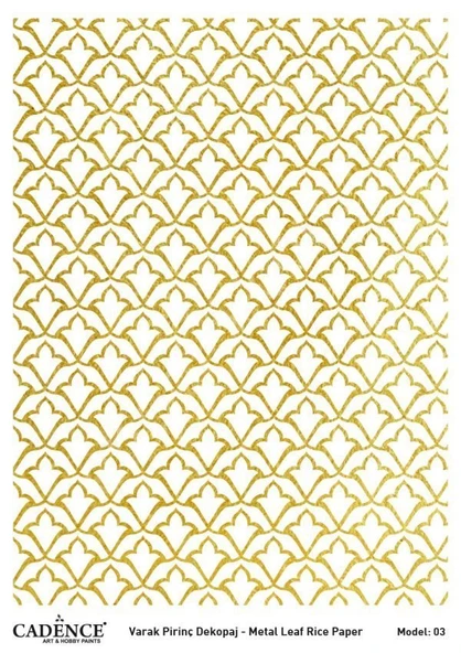 Cadence Altın Varak Pirinç Dekoapaj Kağıdı - Model 03 ürün görseli 1