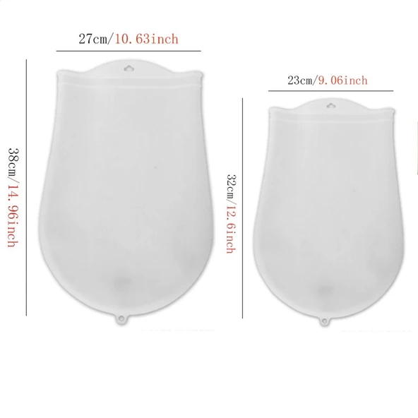 Orta Hamur Torbası Silikon Şeffaf Hamur Yoğurma Torbası Ekmek Makarna Mantı Hamuru Kolay Yoğurma (5314) - Resim 4