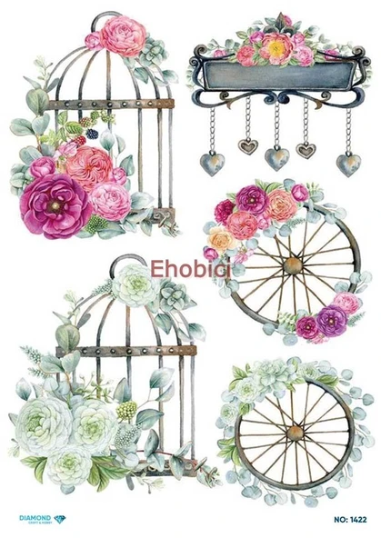 Diamond Pirinç Dekopaj Kağıdı - 1422 ürün görseli 1