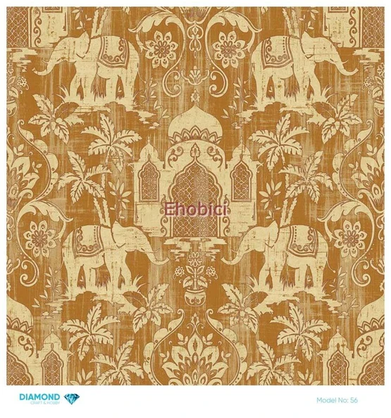 Diamond Pirinç Dekopaj Kağıdı - 056 - 30x30 ürün görseli 1