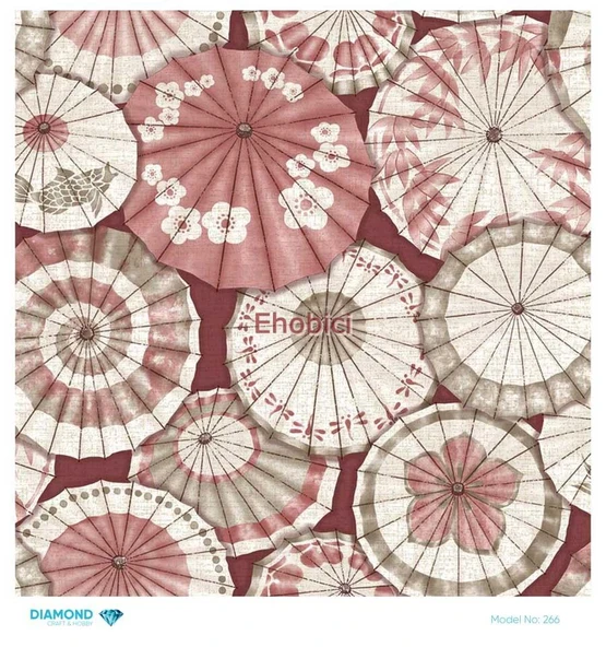 Diamond Pirinç Dekopaj Kağıdı - 266 - 30x30 ürün görseli 1