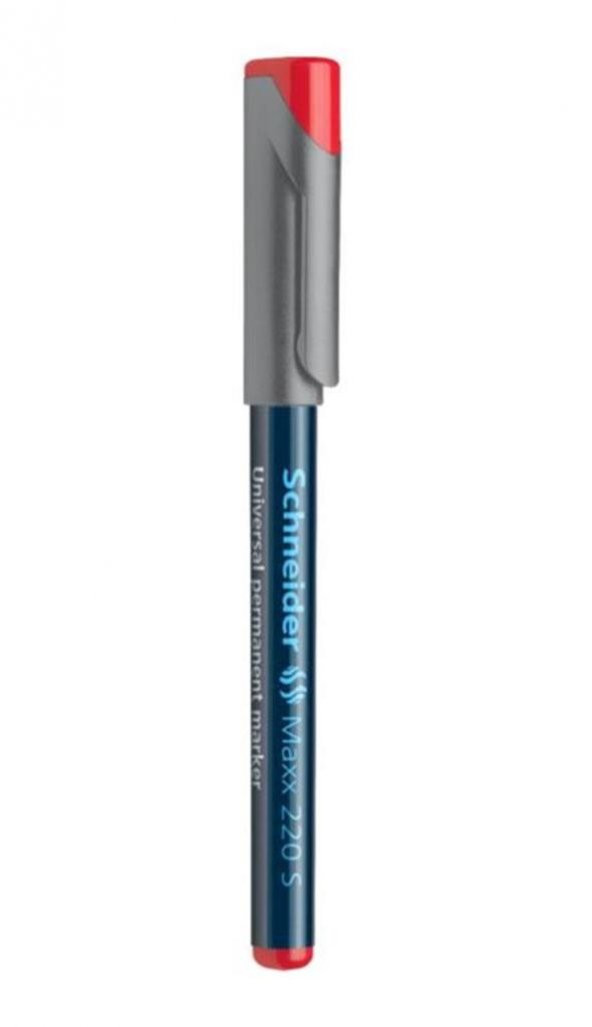 Schneider Asetat Kalemi Permanent 220 S Seri 0.4 MM Kırmızı 112402