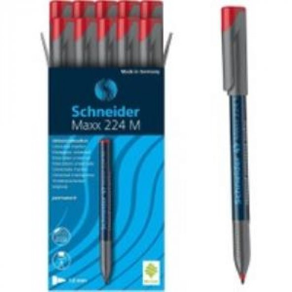 Schneider Asetat Kalemi Permanent M Seri 1 MM Kırmızı 224