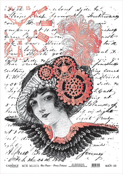 Cadence Mix Media Varak Pirinç Dekopaj MAV-03 ROSE GOLD ürün görseli 1