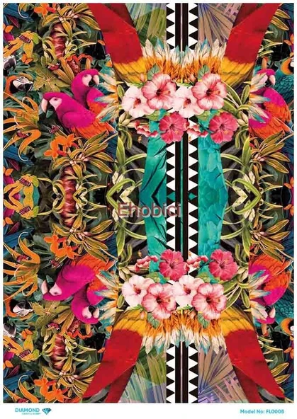 Diamond Pirinç Dekopaj Kağıdı - FL-008 ürün görseli 1