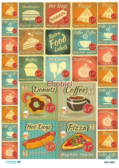 Diamond Pirinç Dekopaj Kağıdı - 1453 ürün görseli 1