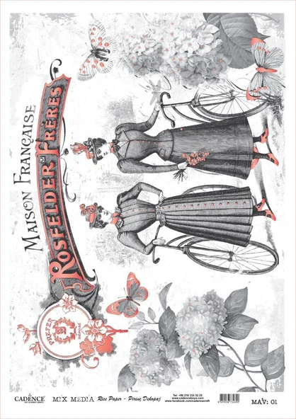 Cadence Mix Media Varak Pirinç Dekopaj MAV-01 ROSE GOLD ürün görseli 1