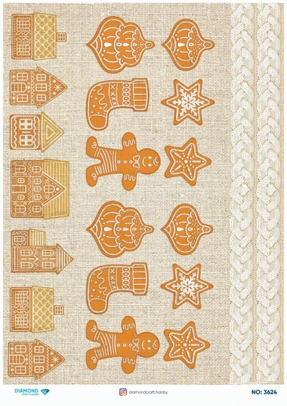 Diamond Pirinç Dekopaj Kağıdı - 3624 ürün görseli 1