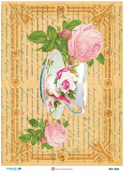 Diamond Pirinç Dekopaj Kağıdı - 3231 ürün görseli 1