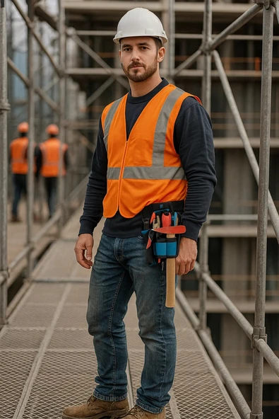 Bel Tipi Alet Çantası Takım Çantası Hırdavat Çantası Bez Takım Çantası Kemer Klipsli, Ustalar ve Teknisyenler - Resim 3