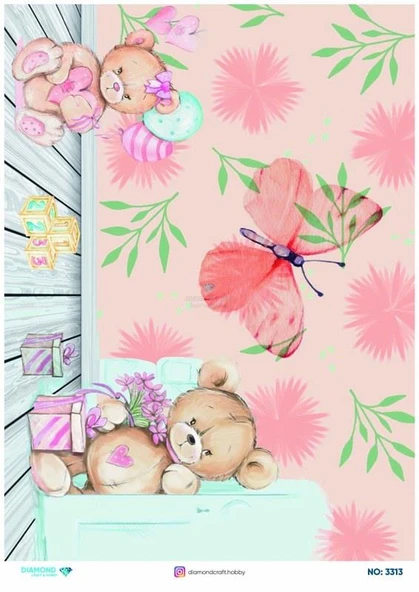 Diamond Pirinç Dekopaj Kağıdı - 3313 ürün görseli 1