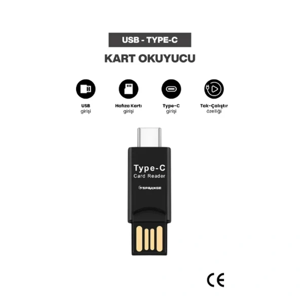 USB To Type-C Kart Okuyucu ürün görseli 1