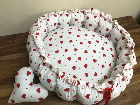 KALP DESENLİ BEBEK YATAĞI , OYUN MİNDERİ - Resim 4