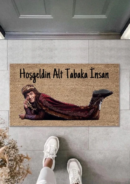 Hoşgeldin Alt Tabaka İnsan | Yüksek Kaliteli Dijital Baskılı Kaymaz Kapı Önü Paspası – Prens Temalı ürün görseli 1