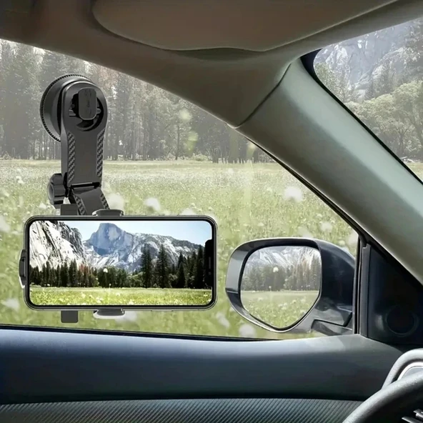 360 Derece Dönebilen Vakumlu Araç Telefon Tutucu - Resim 4