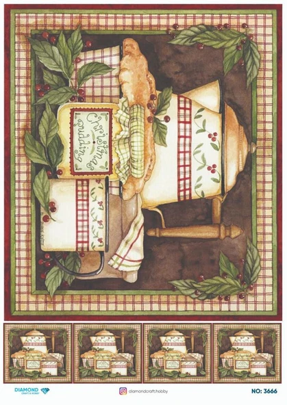 Diamond Pirinç Dekopaj Kağıdı - 3666 ürün görseli 1