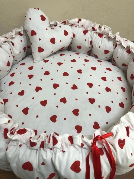 KALP DESENLİ BEBEK YATAĞI , OYUN MİNDERİ ürün görseli 1