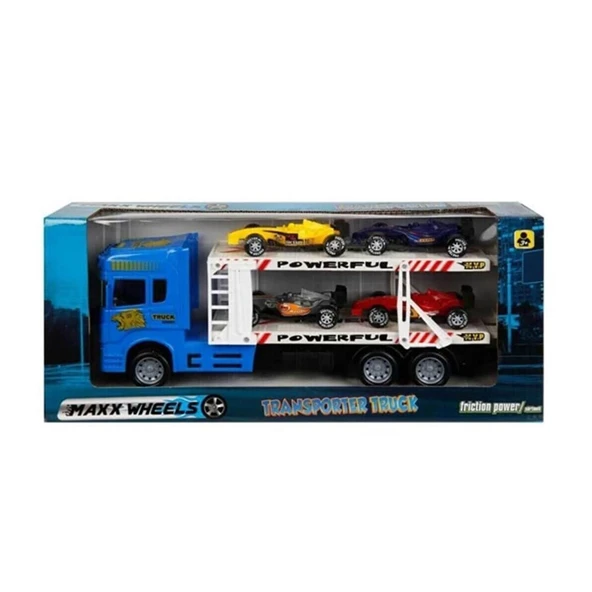 1:32 Maxx Wheels 2 Katlı Transporter 4 Araçlı Tır 32 Cm 1 Adet Fiyatıdır - 2