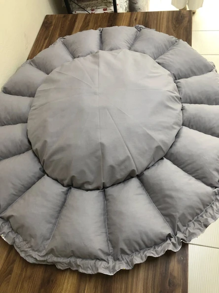 GRİ-AYICIK DESENLİ BEBEK YATAĞI , OYUN MİNDERİ - Resim 4