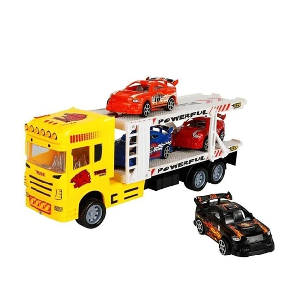 1:32 Maxx Wheels 2 Katlı Transporter 4 Araçlı Tır 32 Cm 1 Adet Fiyatıdır - 3