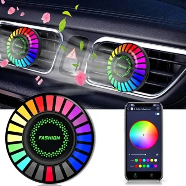 Araç İçi Koku Hazneli RGB Sese Duyarlı LED Işık ürün görseli 1