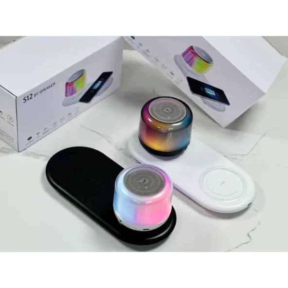 Kablosuz Şarj Standlı Bluetooth Hoparlör - Resim 3