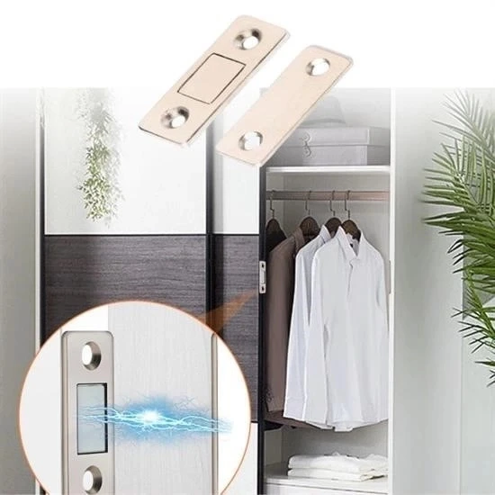 ® 2 Çift Çok Amaçlı Kapı Kapak Dolap Çekmece Mobilya Durdurucu Kapatıcı Mıknatıslar - Resim 4