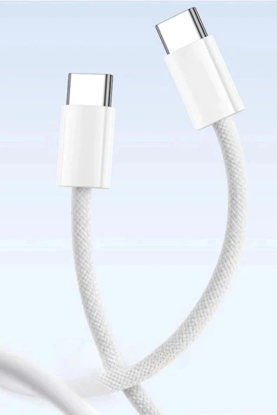 Apple 15/15 Pro Type-c To Type-c Hasır Örgü Hızlı Şarj Kablosu (1m) - Resim 8