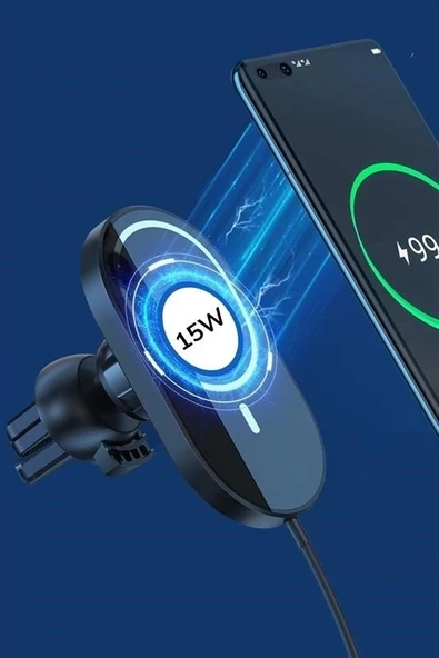 ® 15w Mıknatıslı Takılabilen Hızlı Şarj Tüm Cihaz Ve Araçlara Uyumlu Araç İçi Şarj Cihazı - Resim 8